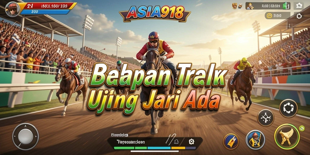 Screenshot gameplay ASIA918 yang menampilkan aksi balapan mendebarkan.