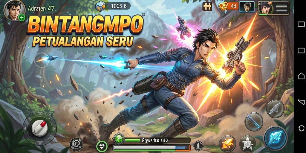 Tampilan gameplay seru dan mendebarkan dari BINTANGMPO.