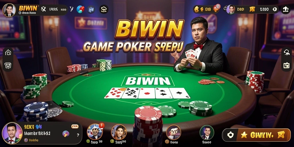 Tampilan gameplay poker yang mendebarkan di BIWIN.