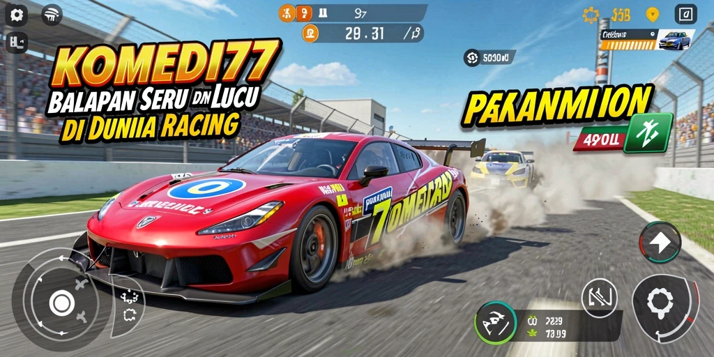 Gameplay Racing yang penuh warna dan seru.