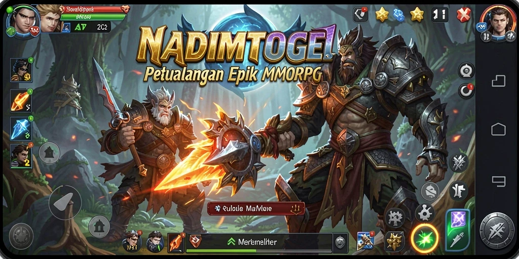 Screenshot menampilkan aksi seru dalam permainan MMORPG.
