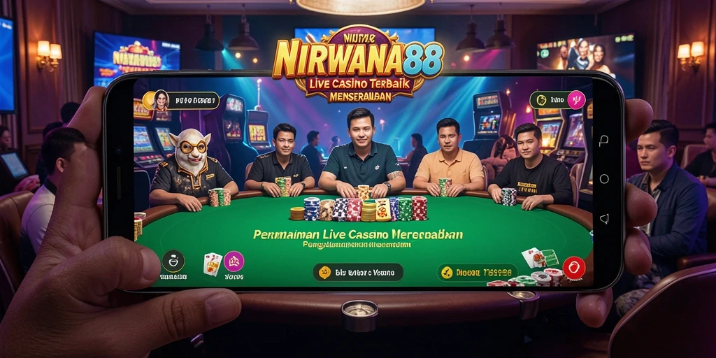 Tampilan gameplay Live Casino yang menarik dan interaktif di NIRWANA88.