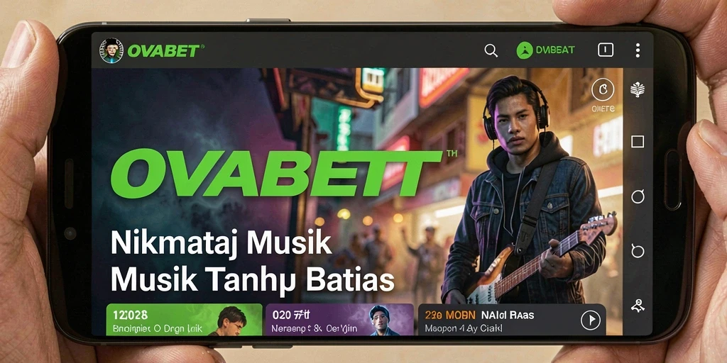 Screenshot utama OVABET menampilkan antarmuka musik yang menarik dan interaktif.