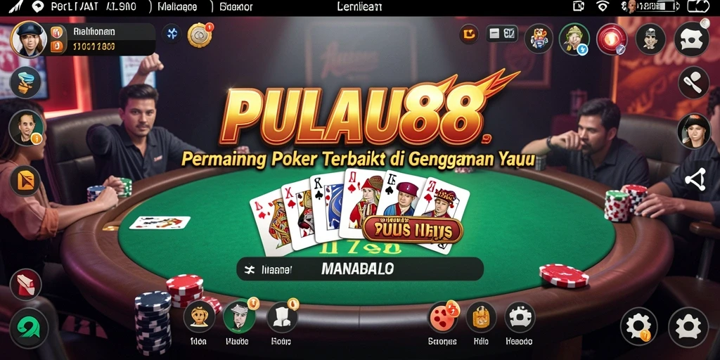 Screenshot utama PULAU88 menampilkan momen seru dalam permainan Poker.