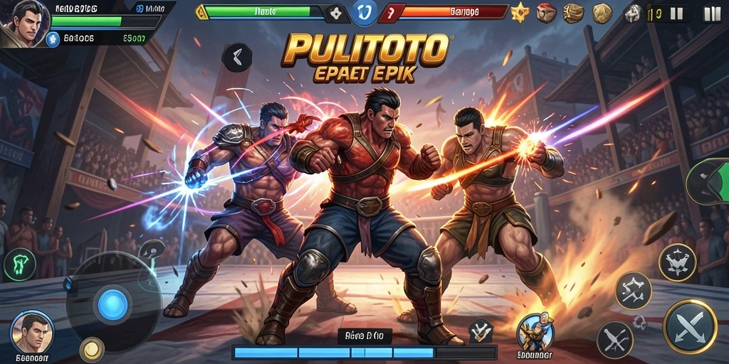 Tampilkan gameplay seru PULITOTO dalam pertarungan yang menegangkan.