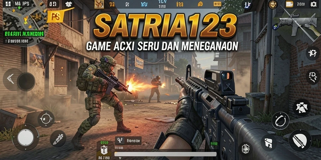 Tampilan menegangkan dari pertempuran di SATRIA123 yang penuh aksi.
