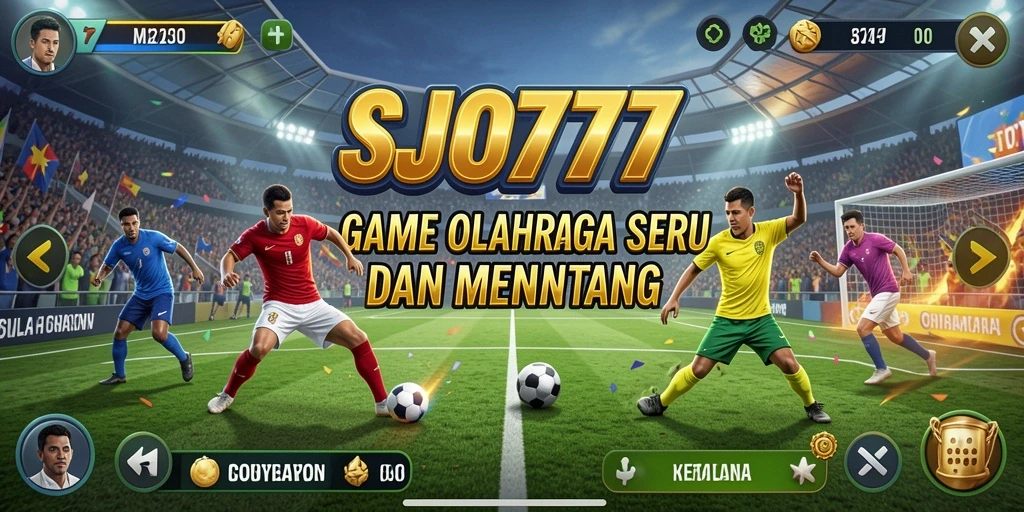 Tampilan gameplay SJO777 dengan aksi pertandingan seru.