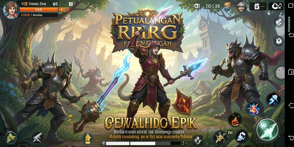 Tampilan gameplay V98, menawarkan pengalaman RPG yang imersif.